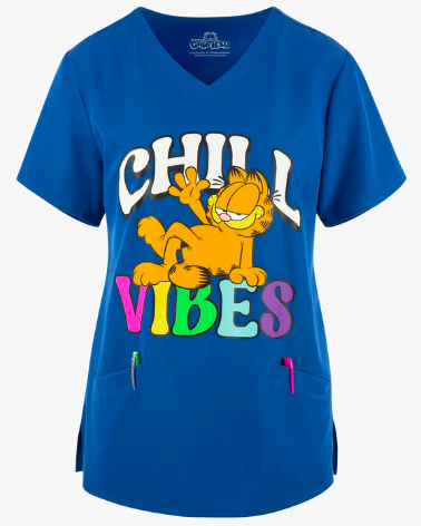 Fun Scrubs Garfield Chill Vibes