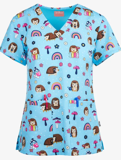 Fun Scrubs Happy Hedgehogs