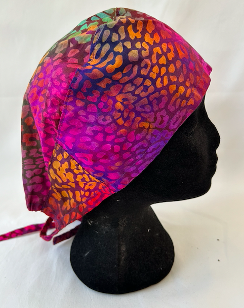 Scrub Hat Fuscia Batik